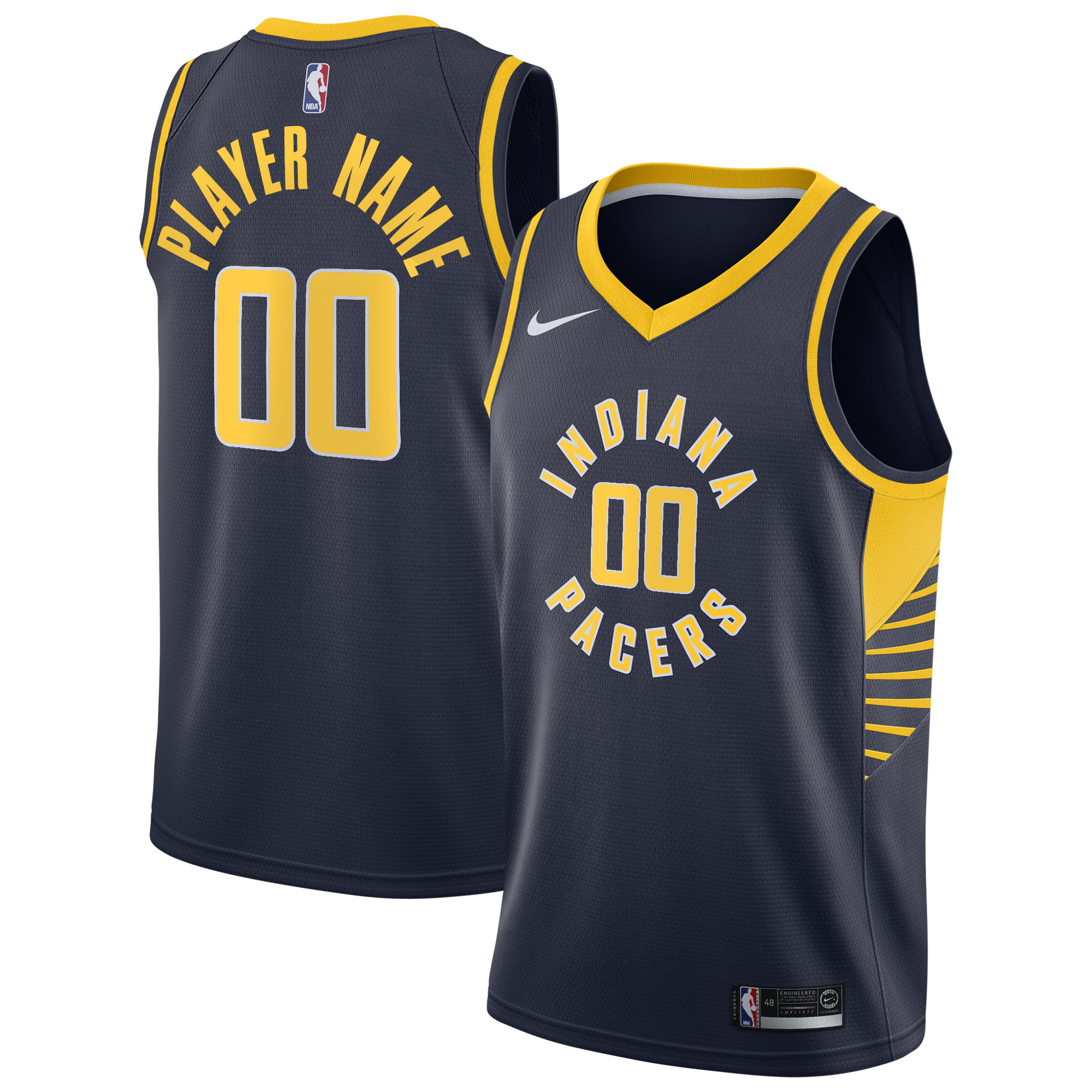 Indiana Pacers 2020\/21 Swingman Custom Jersey - Icon Edition - Navy