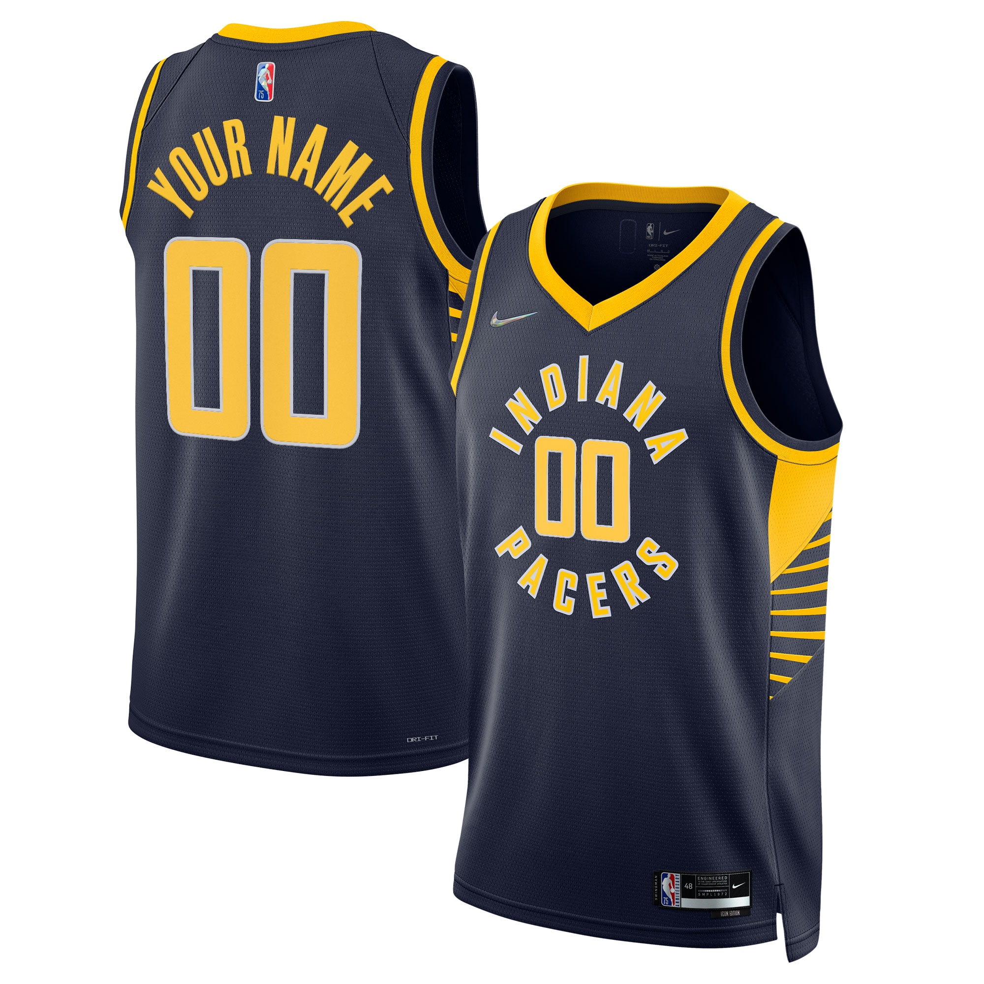 Indiana Pacers 2021\/22 Diamond Swingman Custom Jersey - Icon Edition - Navy
