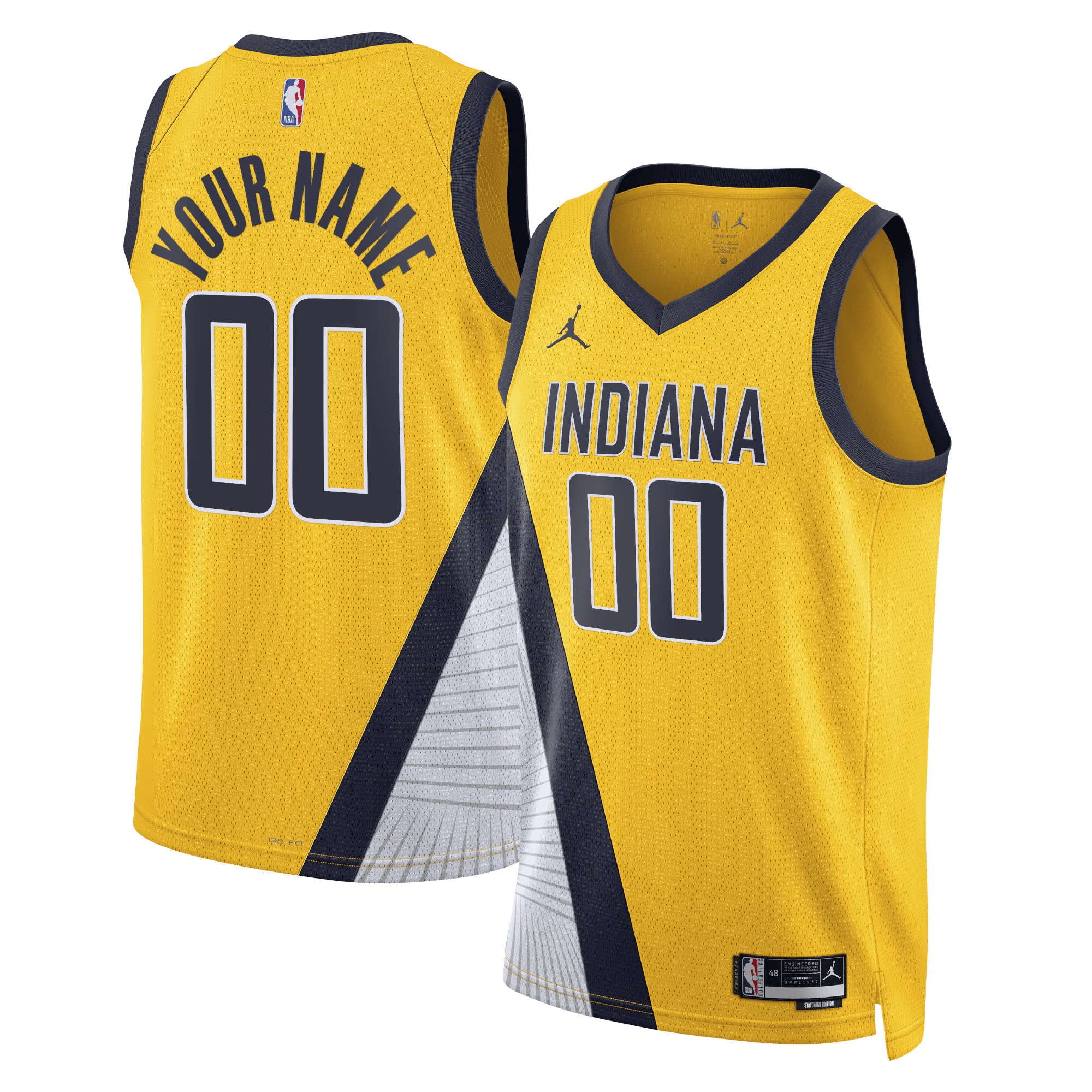 Indiana Pacers Jordan Brand Unisex 2022\/23 Swingman Custom Jersey - Statement Edition - Yellow