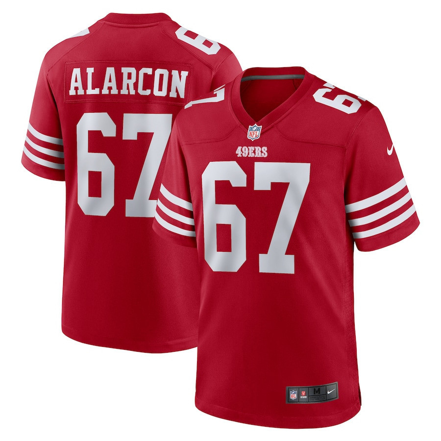 Isaac Alarcon 67 San Francisco 49ers Team Game Men Jersey - Scarlet