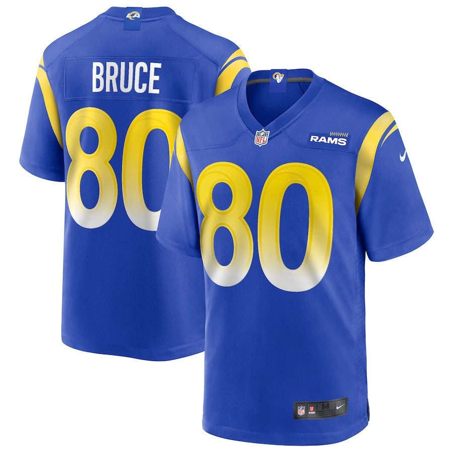 Isaac Bruce 80 Los Angeles Rams Men Game Retired Jersey - Royal