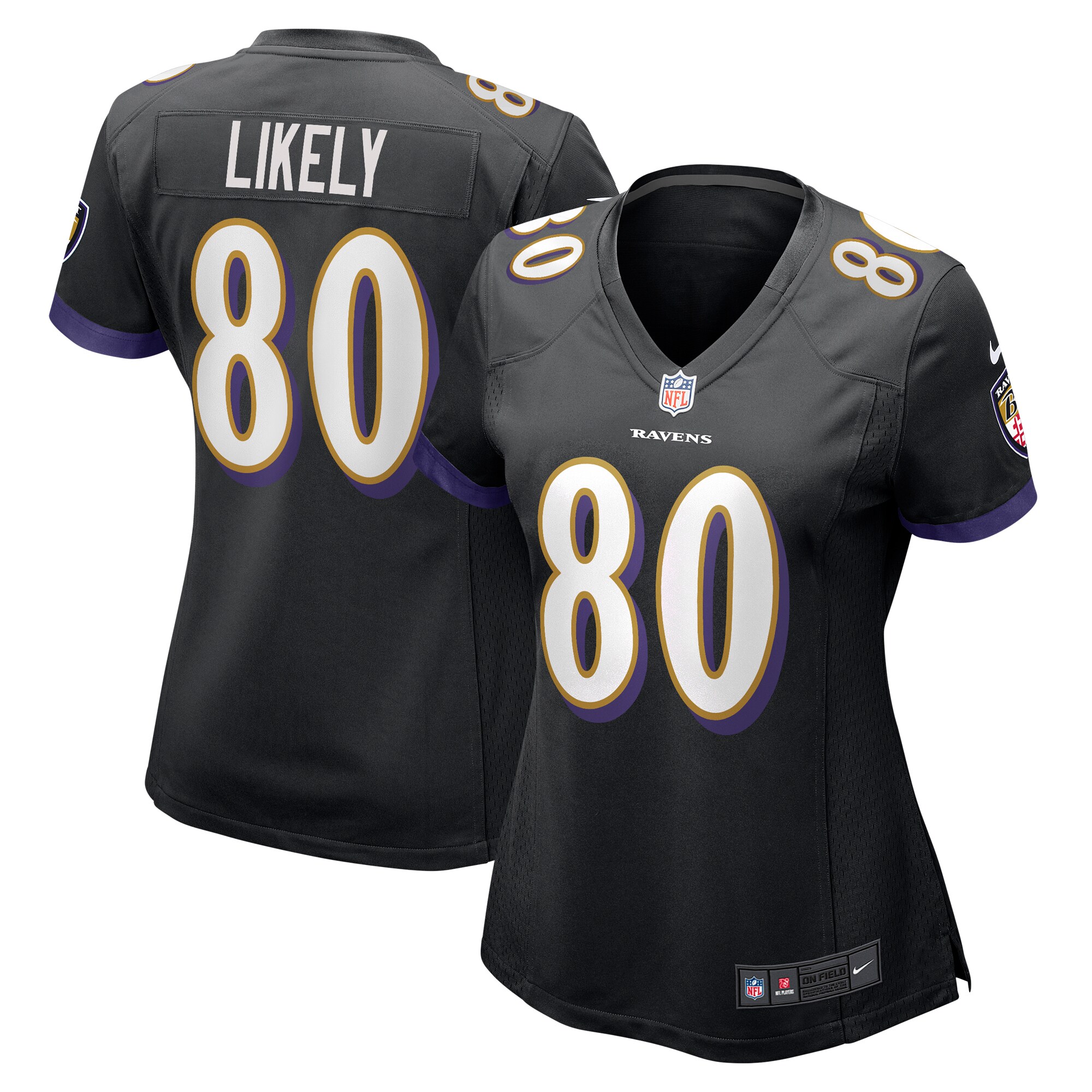 Isaiah Likely Baltimore Ravens Women's Alternate Game Jersey - Black