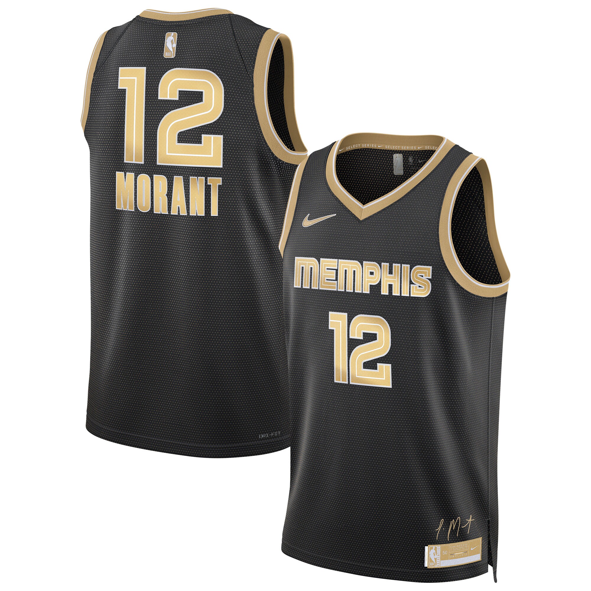 Ja Morant Memphis Grizzlies Unisex Select Series Swingman Jersey\u00c2\u00a0\u00e2\u20ac\u201c Black