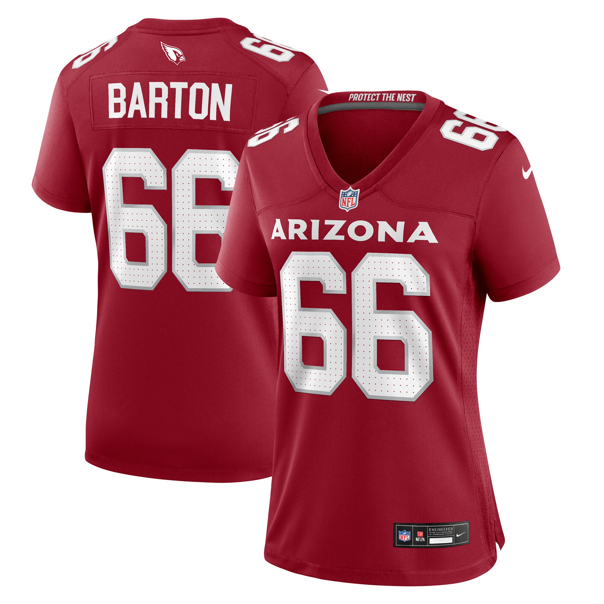 Jackson Barton Arizona Cardinals Women's Team Game Jersey - Cardinal
