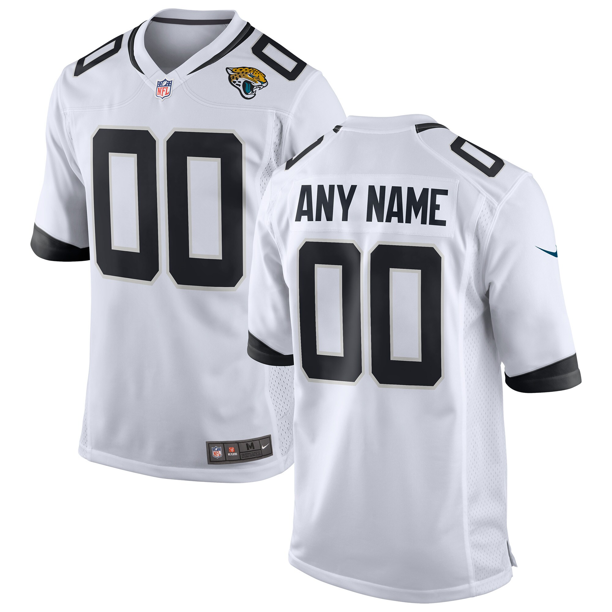 Jacksonville Jaguars Custom Game Jersey - White