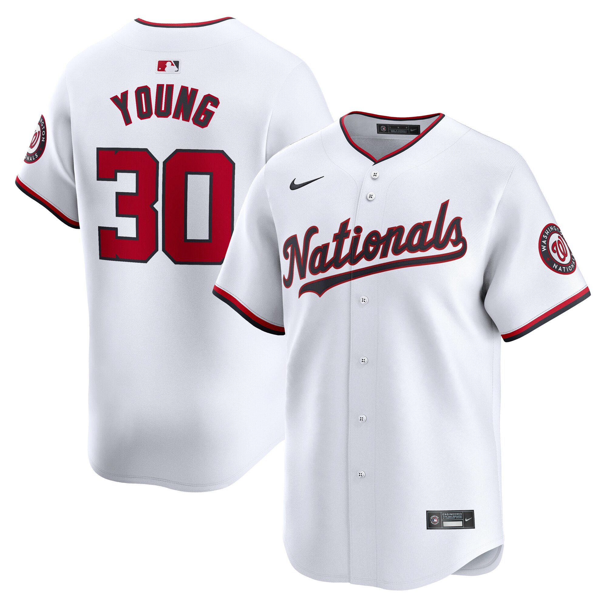 Jacob Young Washington Nationals Home Limited Player Jersey - White