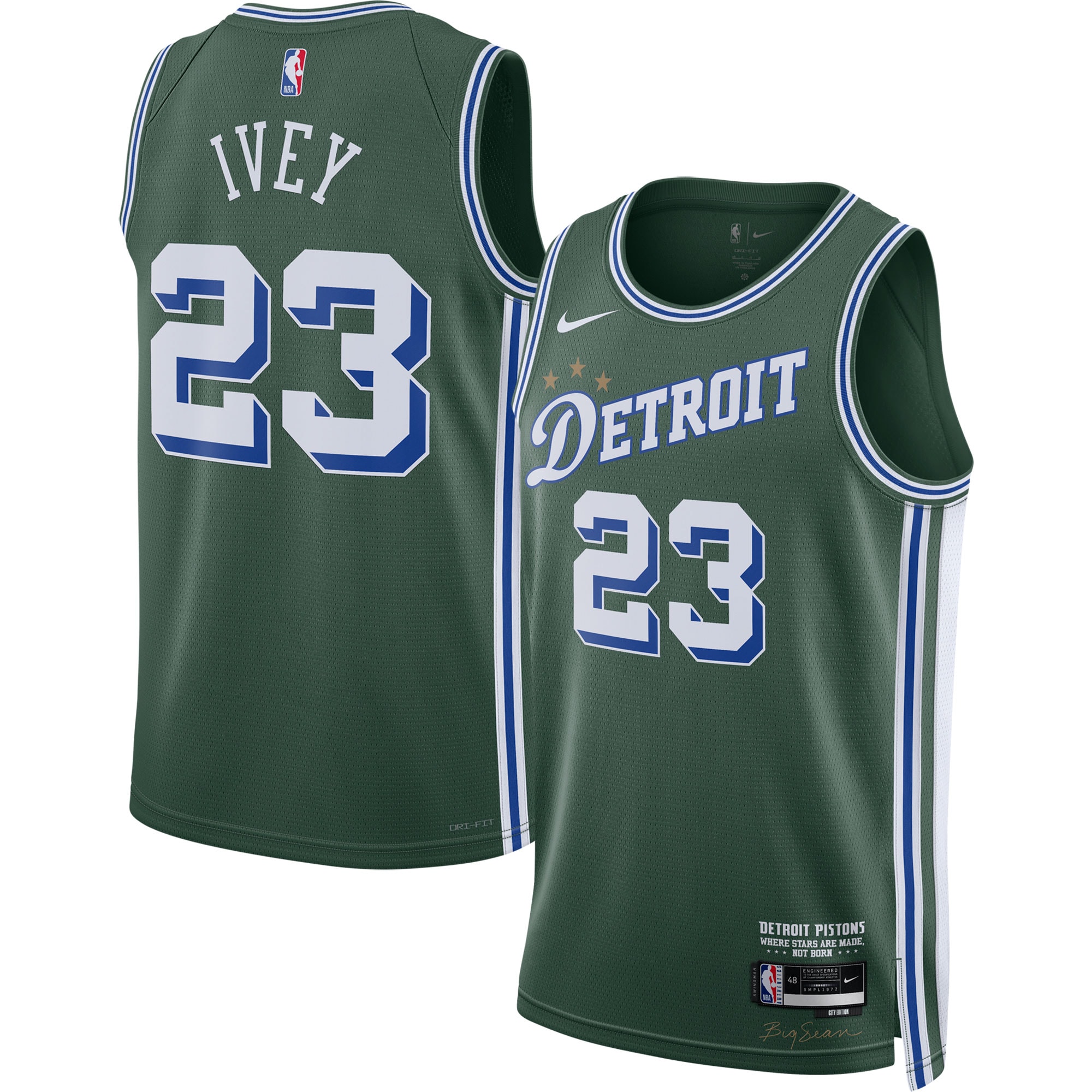 Jaden Ivey Detroit Pistons 2022\/23 Swingman Jersey - City Edition - Green