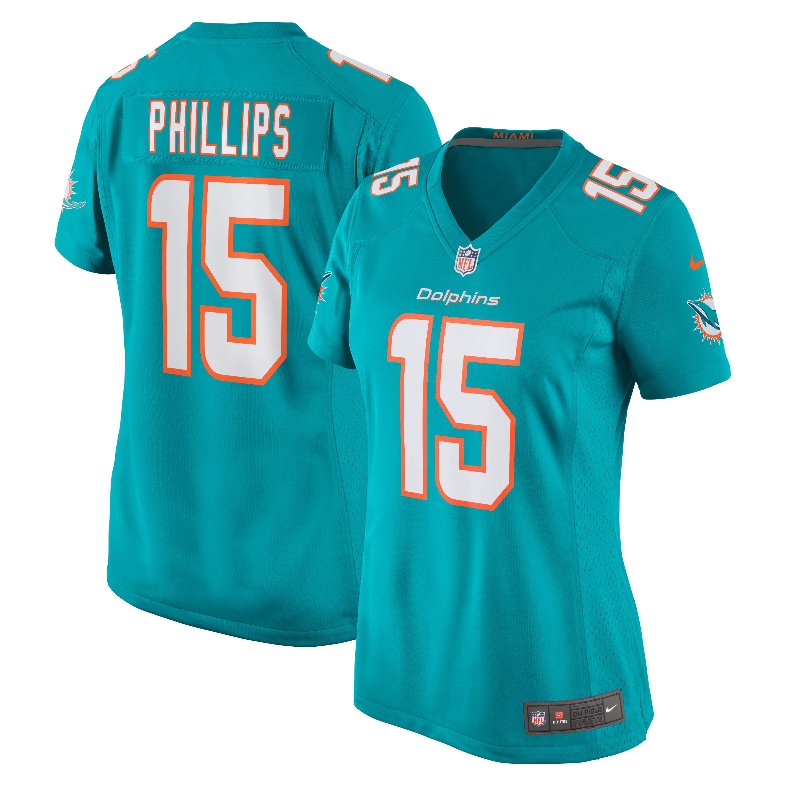 Jaelan Phillips Miami Dolphins Women's Game Player Jersey - Aqua