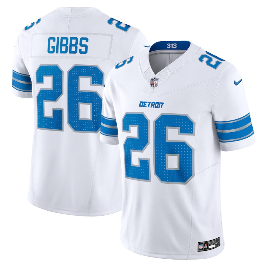 Jahmyr Gibbs 26 Detroit Lions Vapor F.U.S.E. Limited Jersey - White