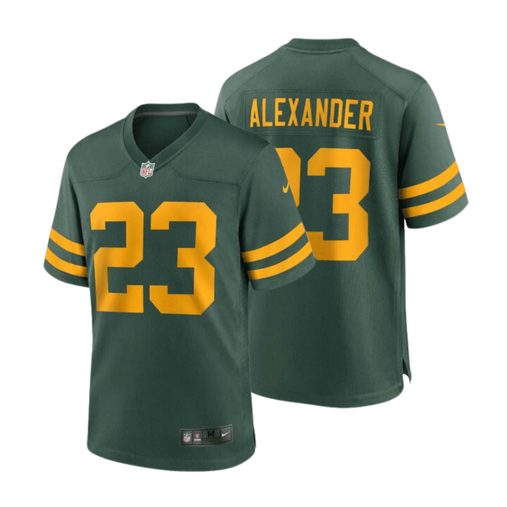 Jaire Alexander 23 Green Bay Packers 50s Classic Men Game Jersey - Green & Gold