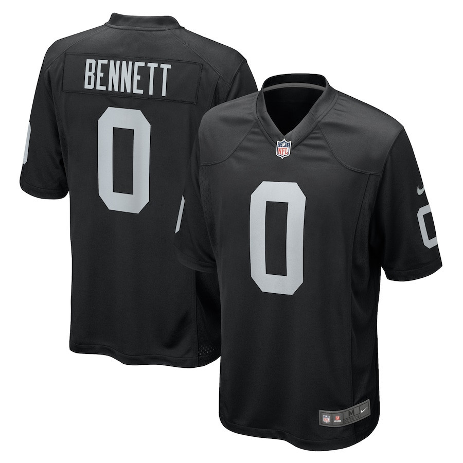 Jakorian Bennett 0 Las Vegas Raiders Men Team Game Jersey - Black