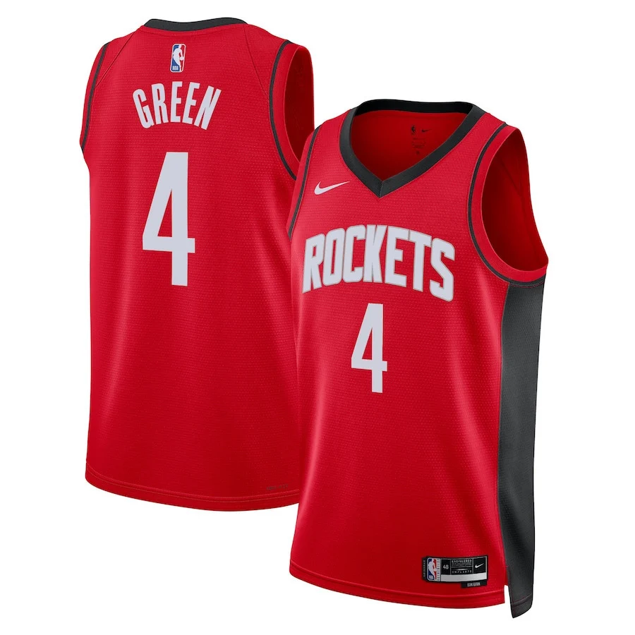 Jalen Green 4 Houston Rockets 2023/24 Icon Edition Swingman Jersey - Red