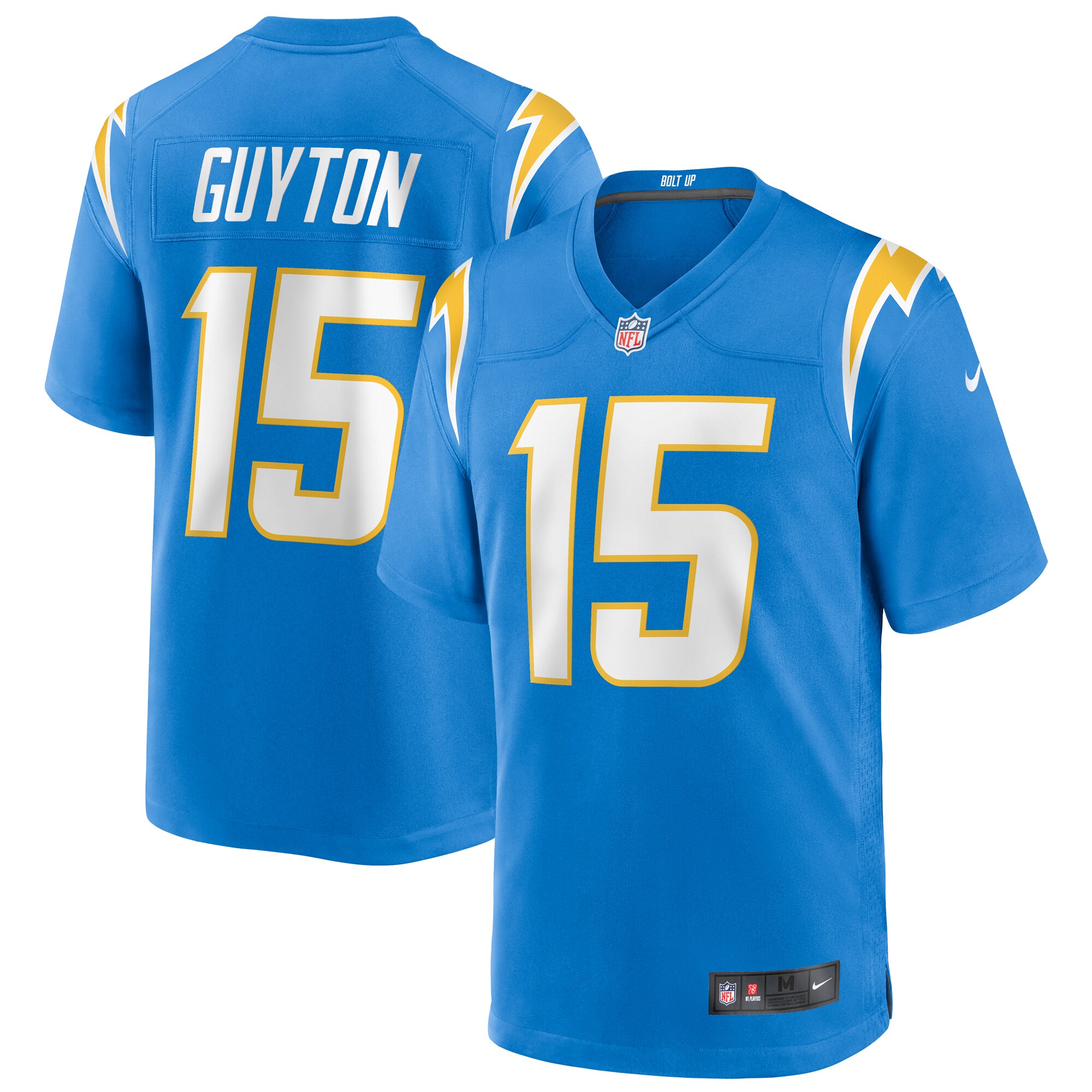 Jalen Guyton Los Angeles Chargers Game Player Jersey - Powder Blue