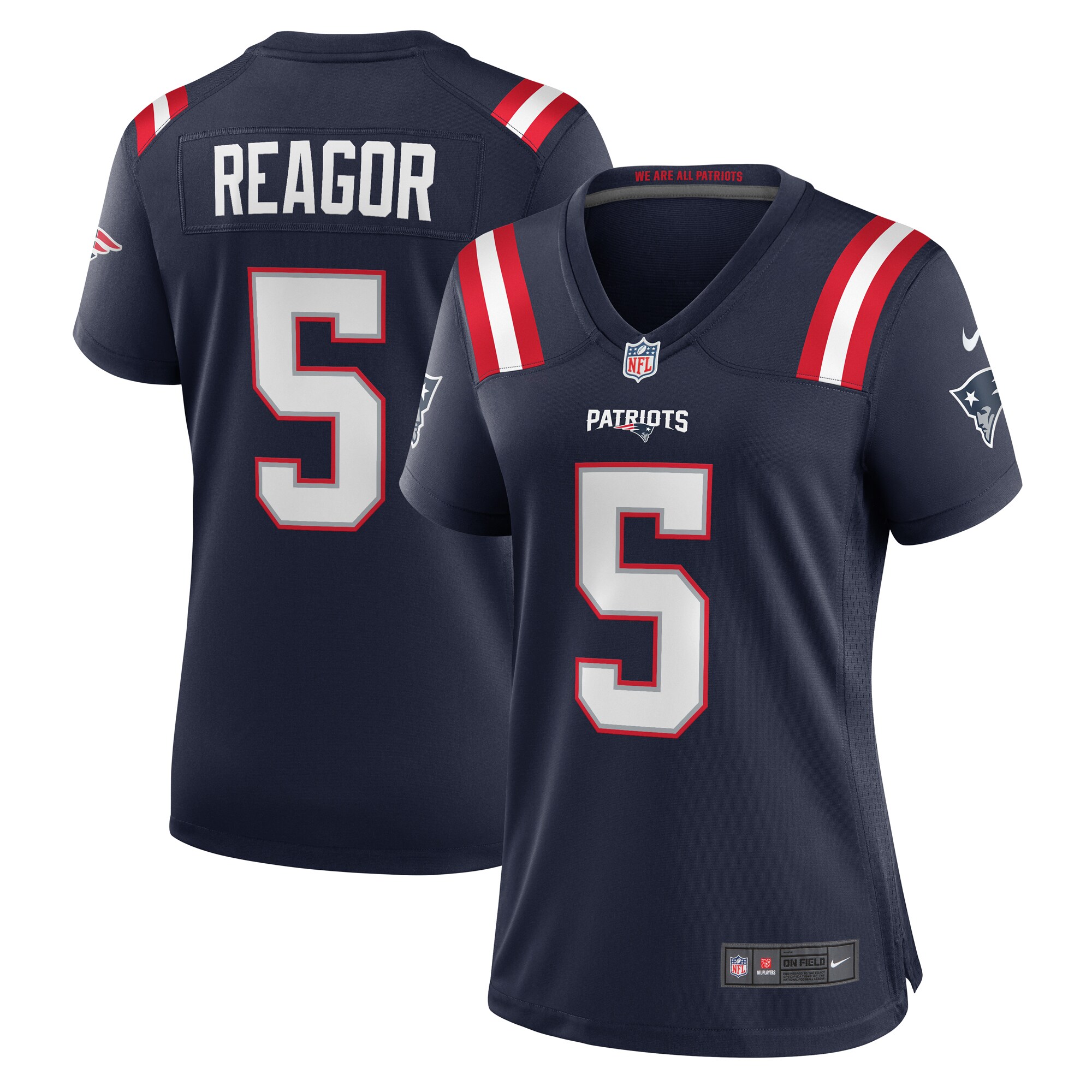 Jalen Reagor New England Patriots Women's Team Game Jersey - Navy
