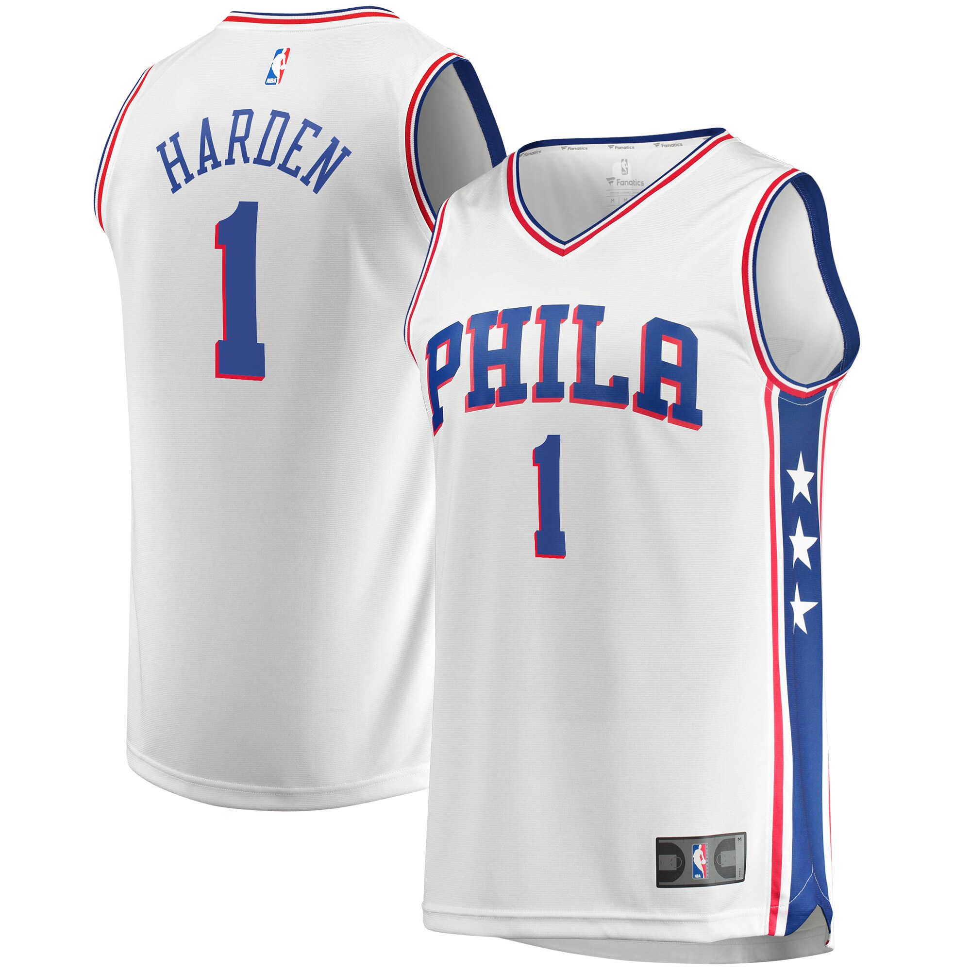 James Harden Philadelphia 76ers Fanatics Fastbreak Replica Player Jersey - Association Edition - White