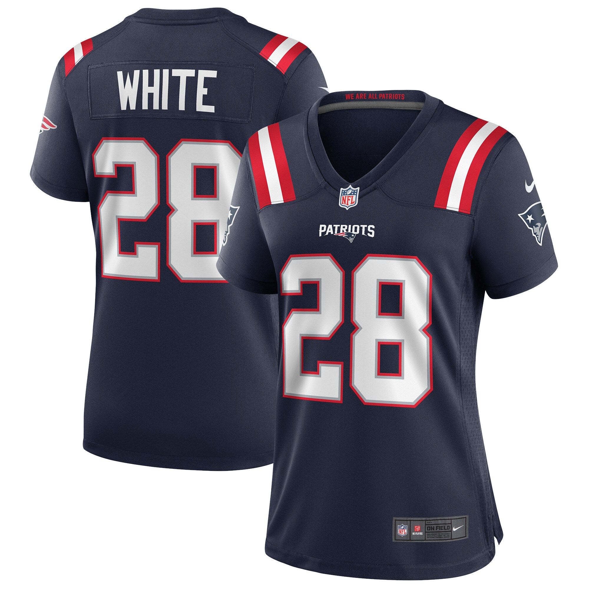 James White New England Patriots Women's Game Jersey - Navy