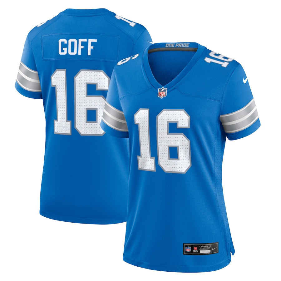 Jared Goff 26 Detroit Lions Women's Team Game Jersey - Blue