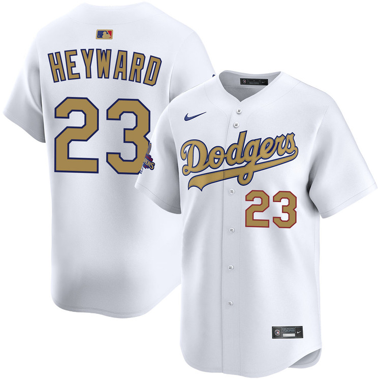 Jason Heyward Los Angeles Dodgers Home 2025 Gold Collection Limited Jersey