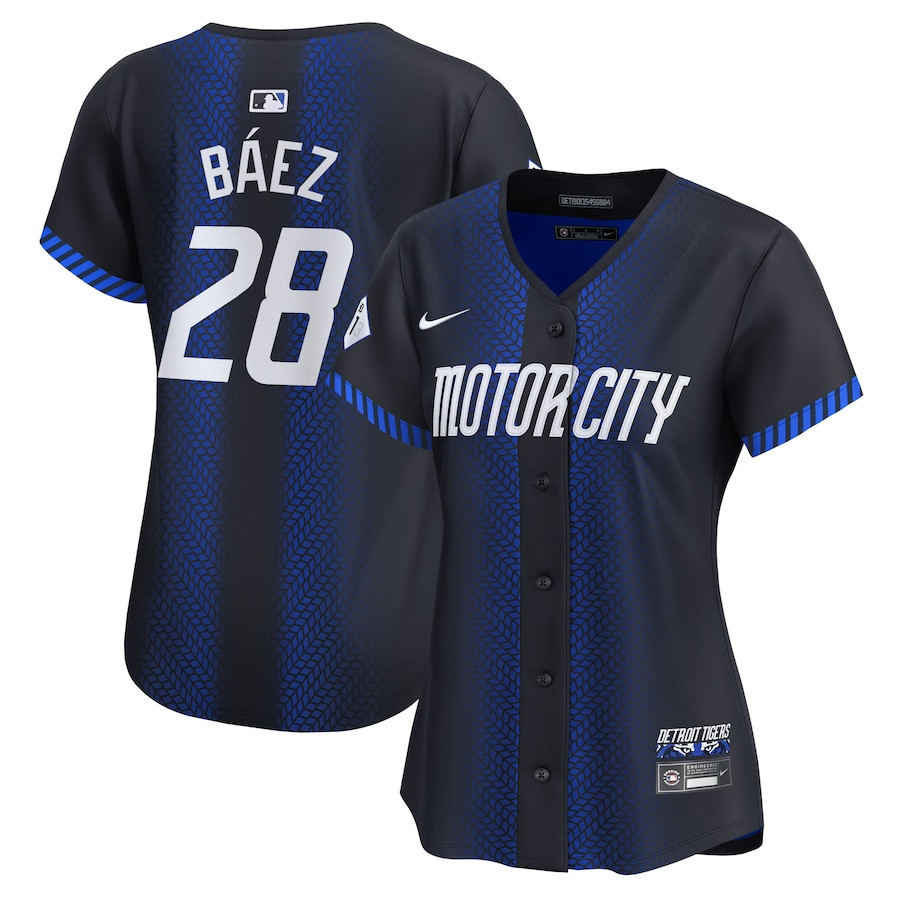 Javier Baez 28 Detroit Tigers 2024 City Connect Limited Women Jersey - Navy