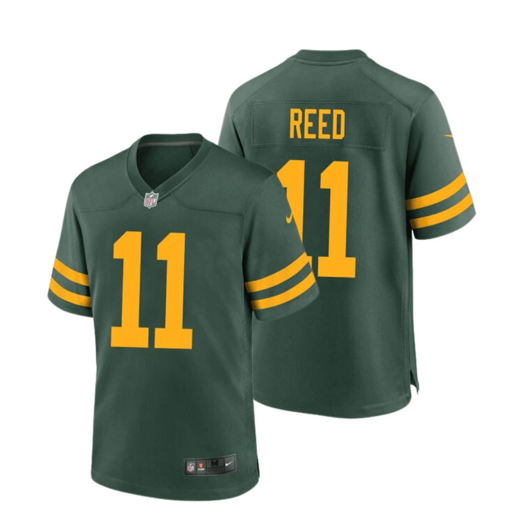 Jayden Reed 11 Green Bay Packers 50s Classic Men Game Jersey - Green & Gold
