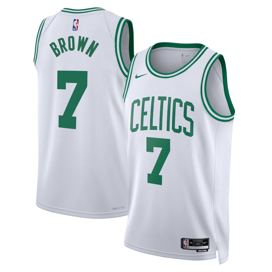Jaylen Brown 7 Boston Celtics Unisex Swingman Jersey - Association Edition - White