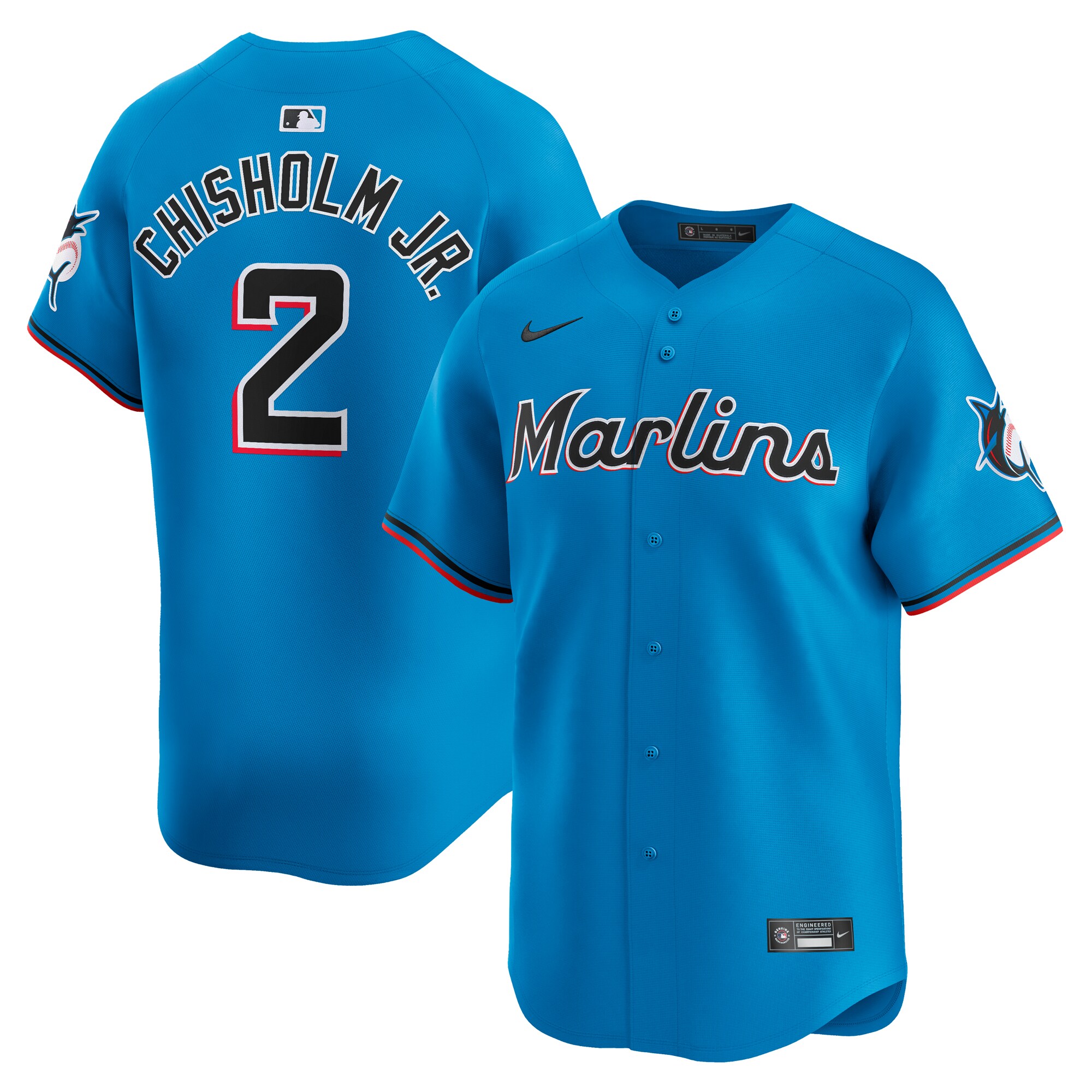 Jazz Chisholm Jr. Miami Marlins Alternate Limited Player Jersey\u00c2\u00a0\u00e2\u20ac\u201c Blue