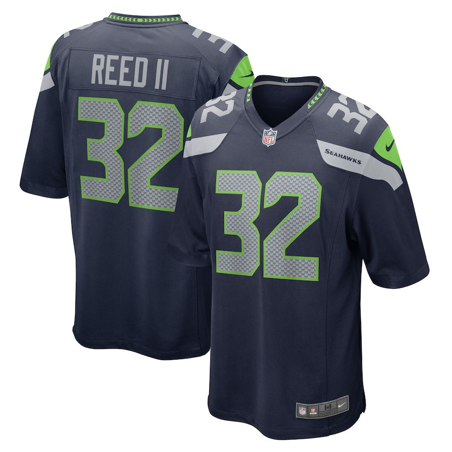 Jerrick Reed II 32 Seattle Seahawks Men Game Jersey - College Navy