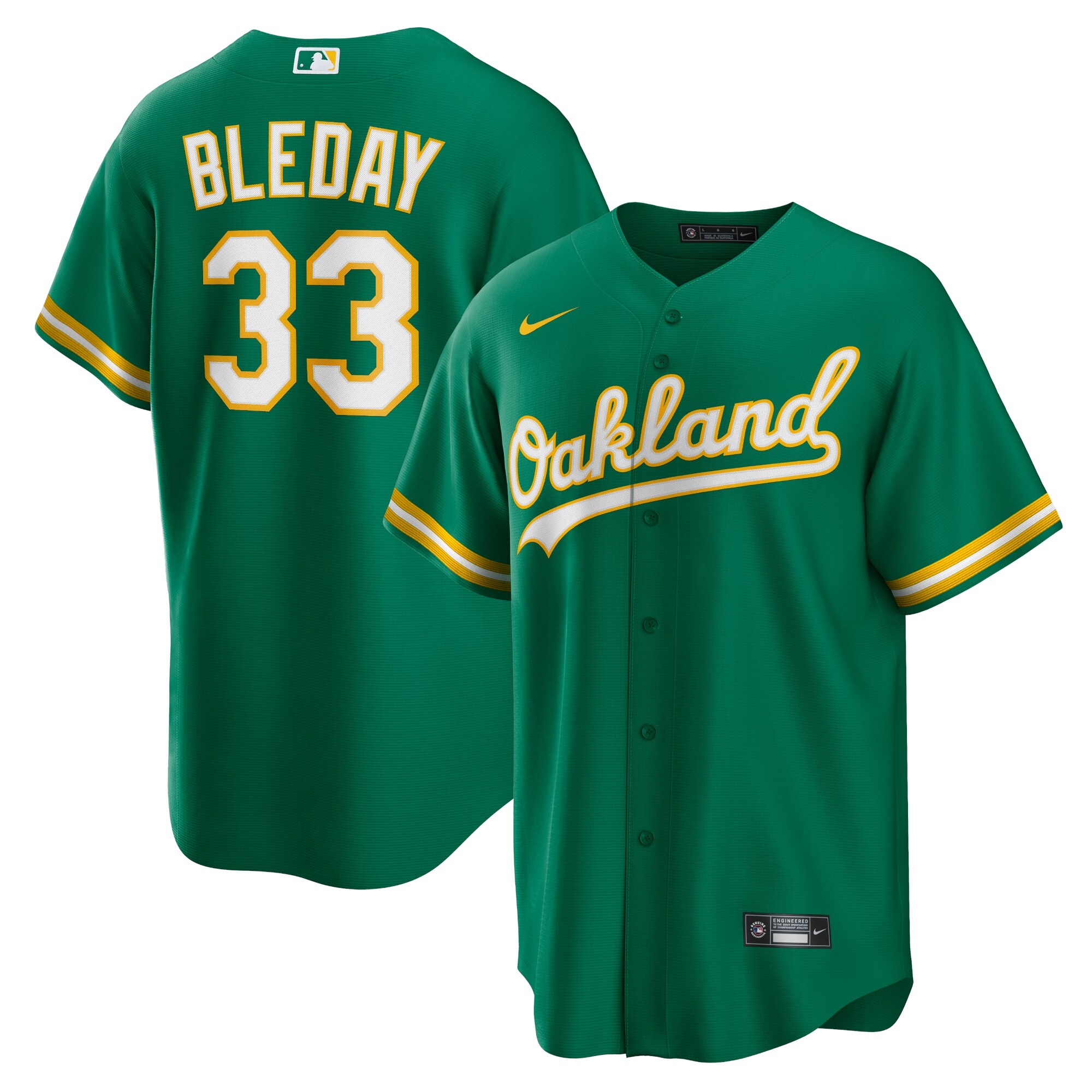 JJ Bleday Oakland Athletics Alternate Replica Jersey - Kelly Green