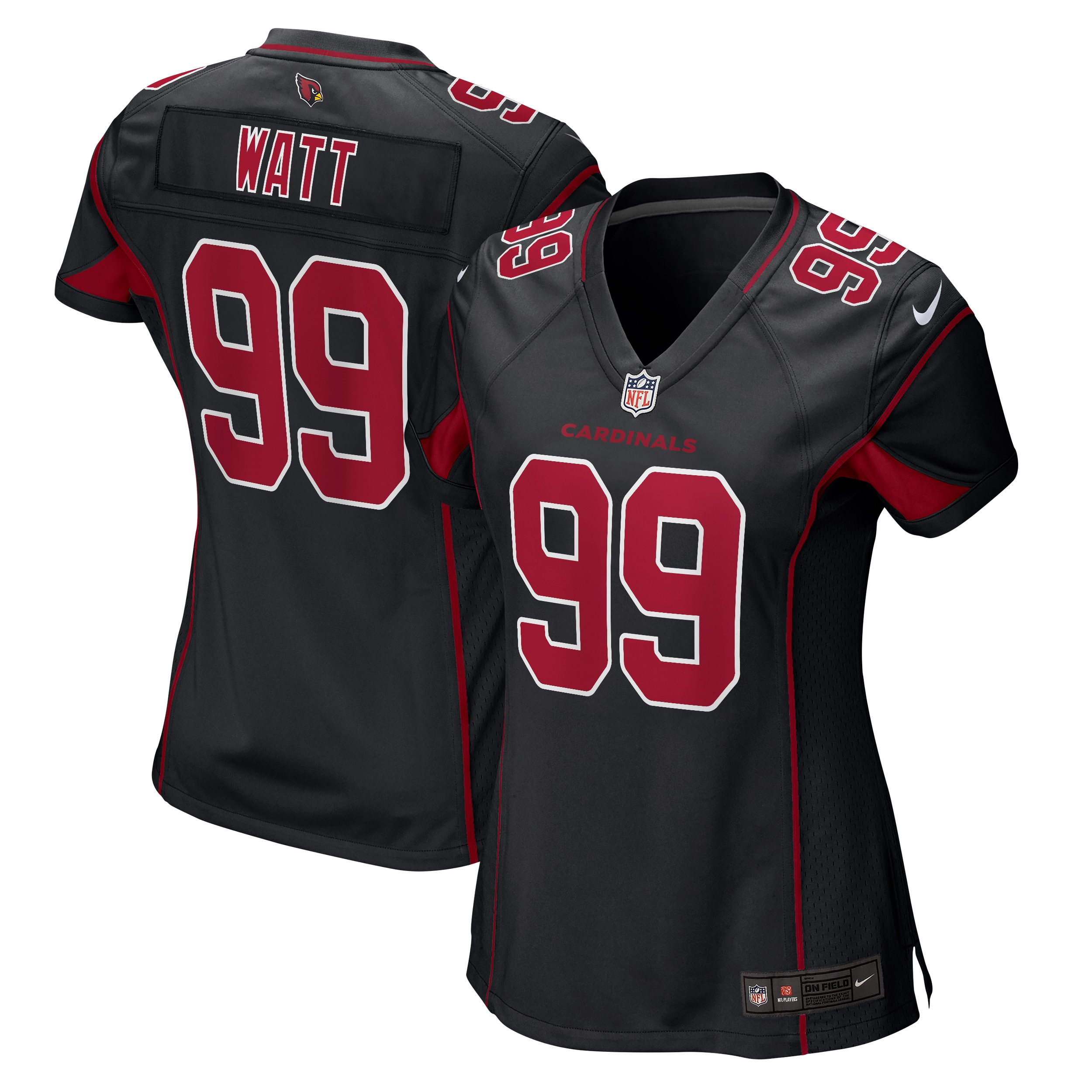 J.J. Watt Arizona Cardinals Women's 2nd Alternate Game Jersey - Black