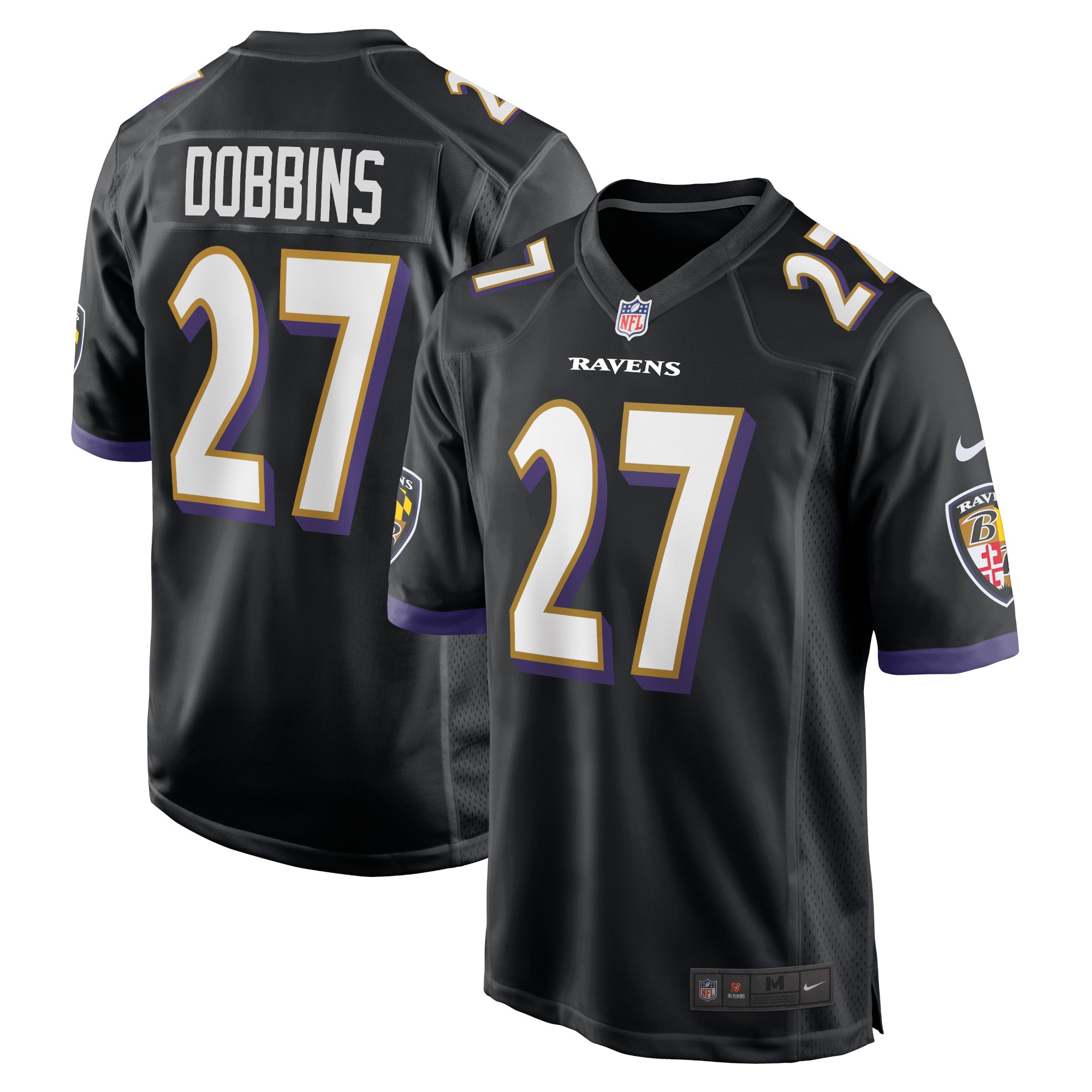 J.K. Dobbins Baltimore Ravens Game Jersey - Black