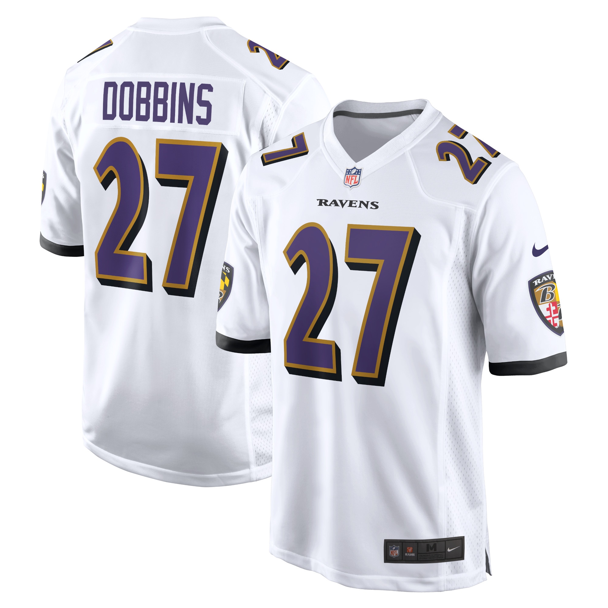 J.K. Dobbins Baltimore Ravens Game Jersey - White