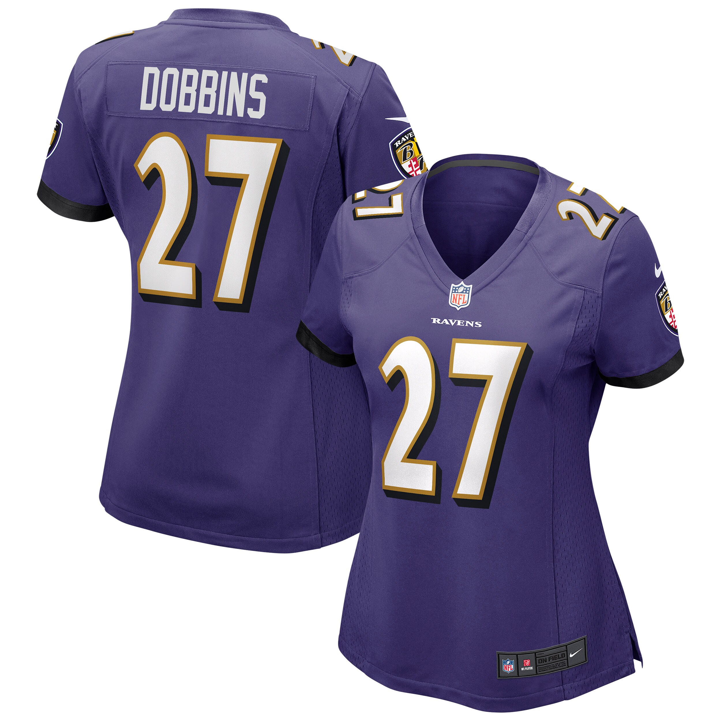 J.K. Dobbins Baltimore Ravens Women's Game Jersey - Purple