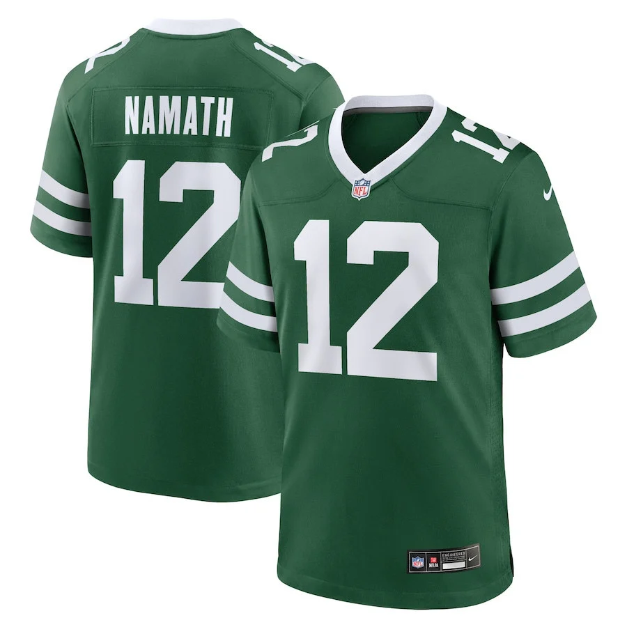 Joe Namath 12 New York Jets Game Men Jersey - Legacy Green