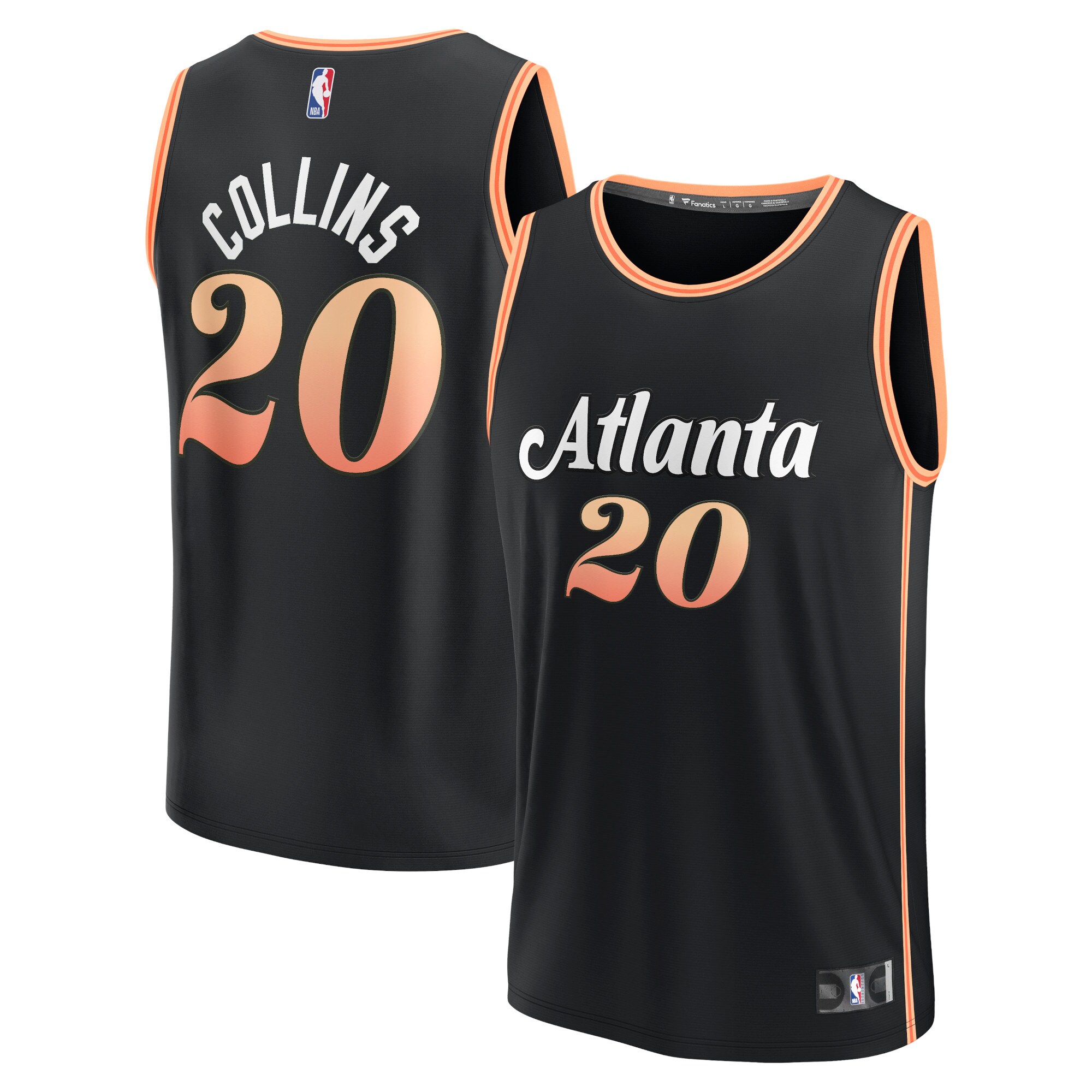 John Collins Atlanta Hawks Fanatics Youth Fastbreak Jersey - City Edition - Black