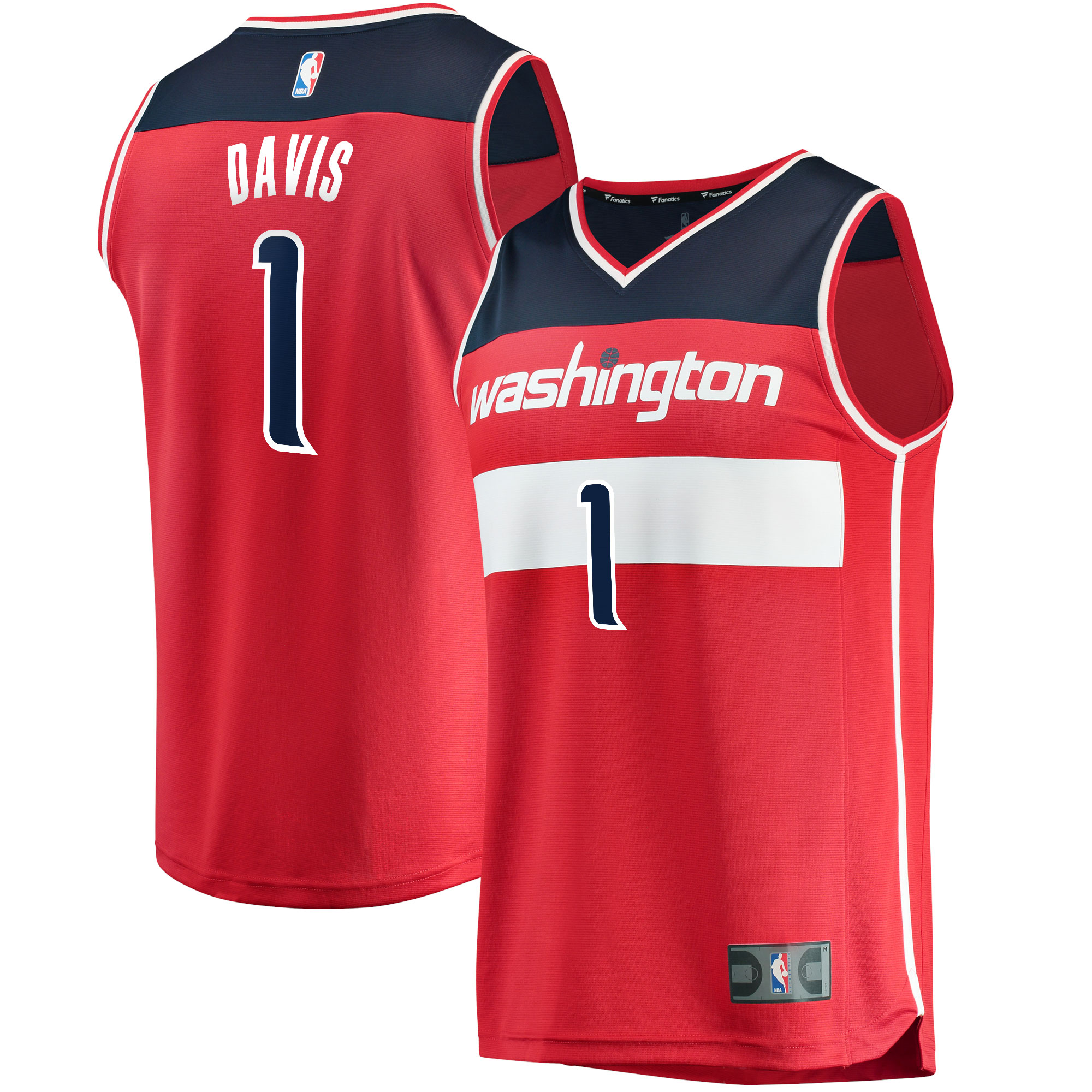Johnny Davis Washington Wizards Fanatics Youth Fast Break Replica Jersey - Icon Edition - Red