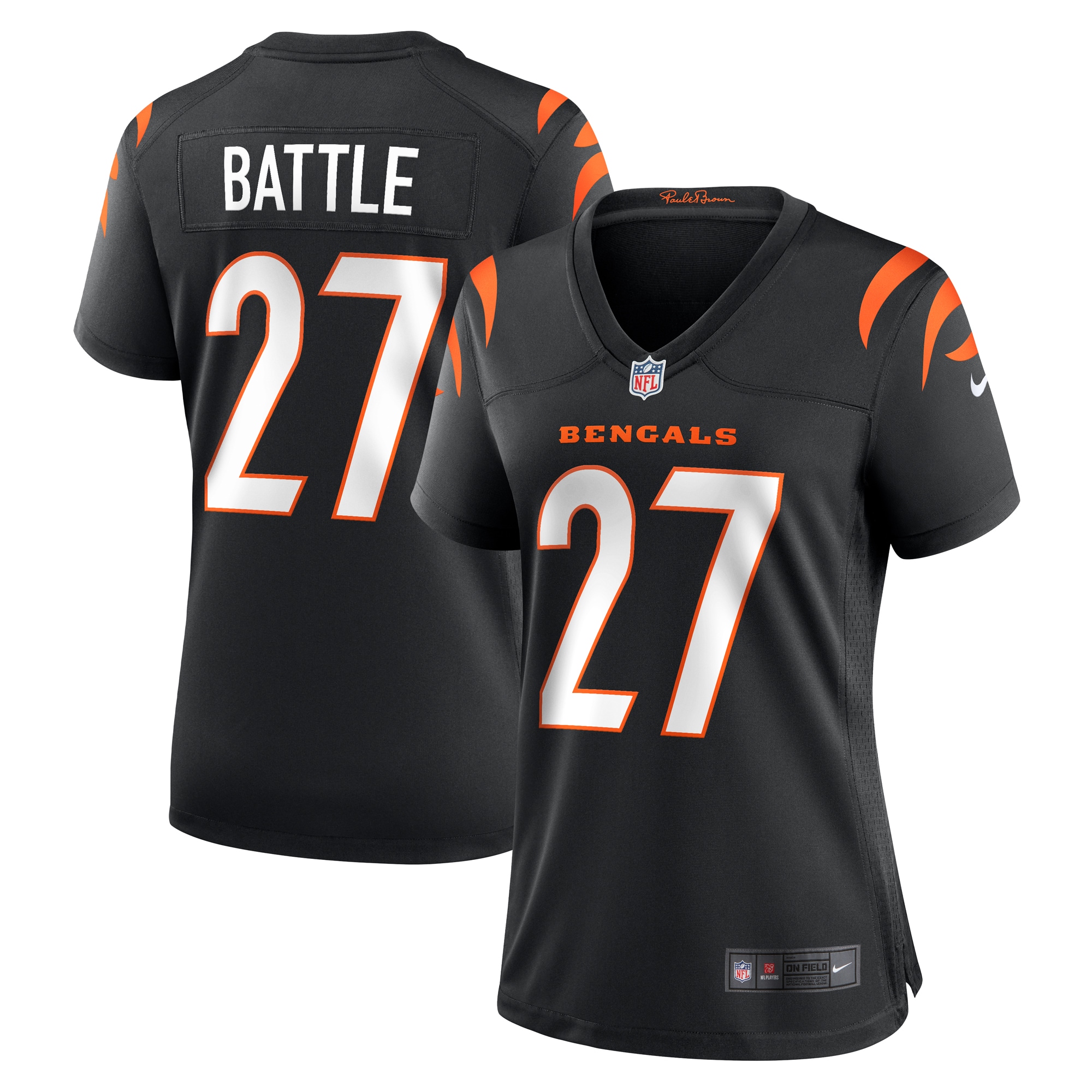 Jordan Battle Cincinnati Bengals Women's Team Game Jersey - Black