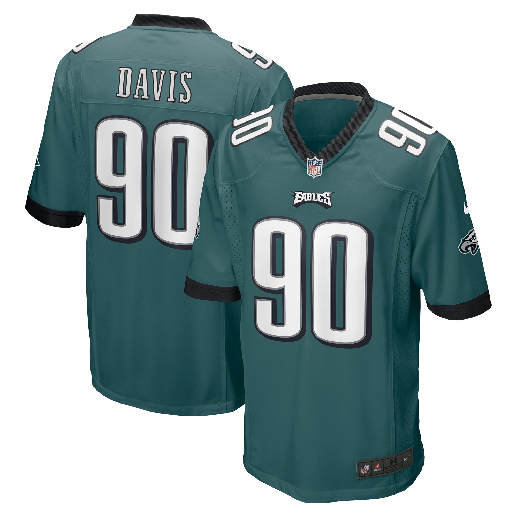Jordan Davis Philadelphia Eagles Player Game Jersey - Green