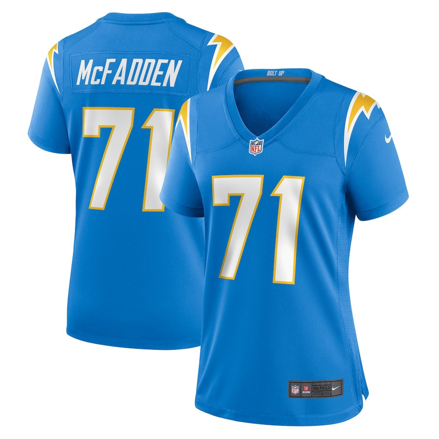Jordan McFadden 71 Los Angeles Chargers Women's Game Jersey - Powder Blue