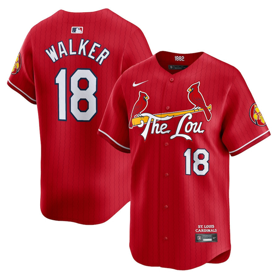Jordan Walker 18 St. Louis Cardinals 2024 City Connect Limited Men Jersey - Red