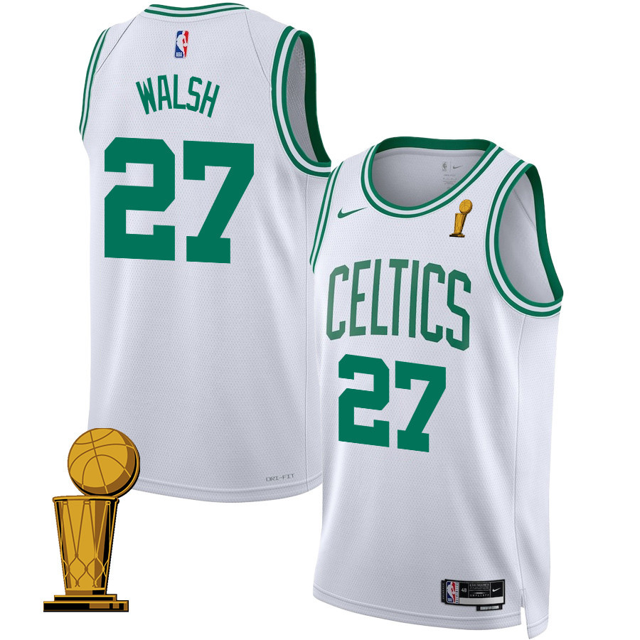 Jordan Walsh 27 Boston Celtics 2024 FINALS CHAMPIONS Swingman Jersey - Association Edition - White