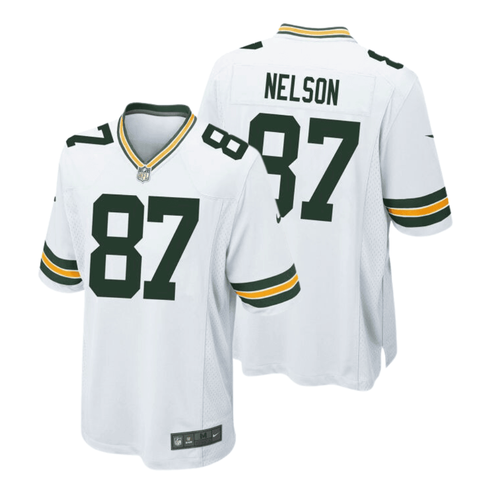 Jordy Nelson 87 Green Bay Packers Men Away Game Jersey - White
