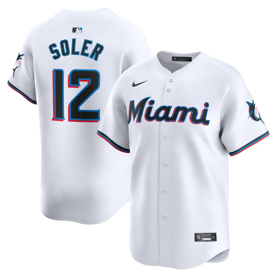Jorge Soler 12 Miami Marlins Home Limited Player Men Jersey - White