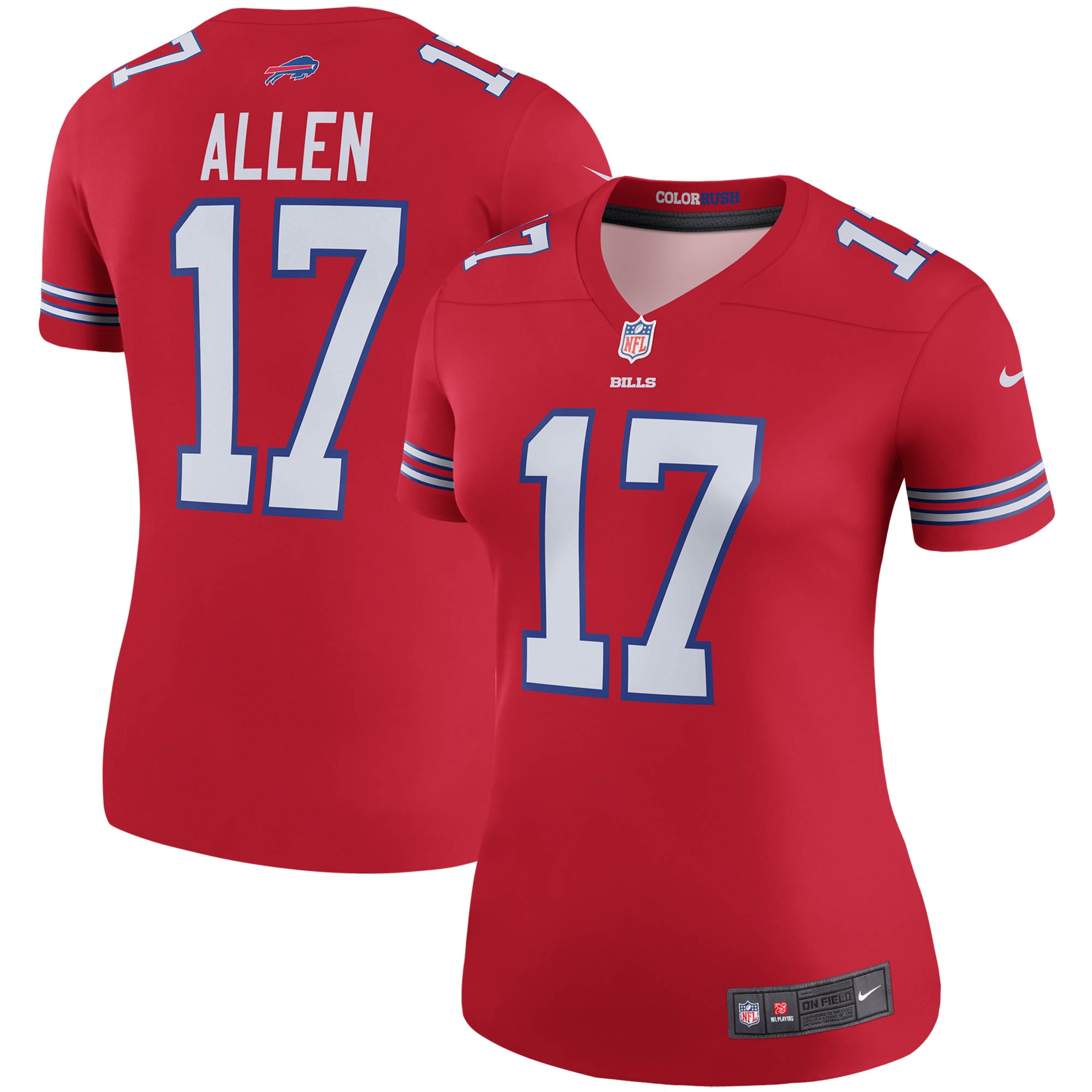 Josh Allen Buffalo Bills Women's Color Rush Legend Player Jersey - Red
