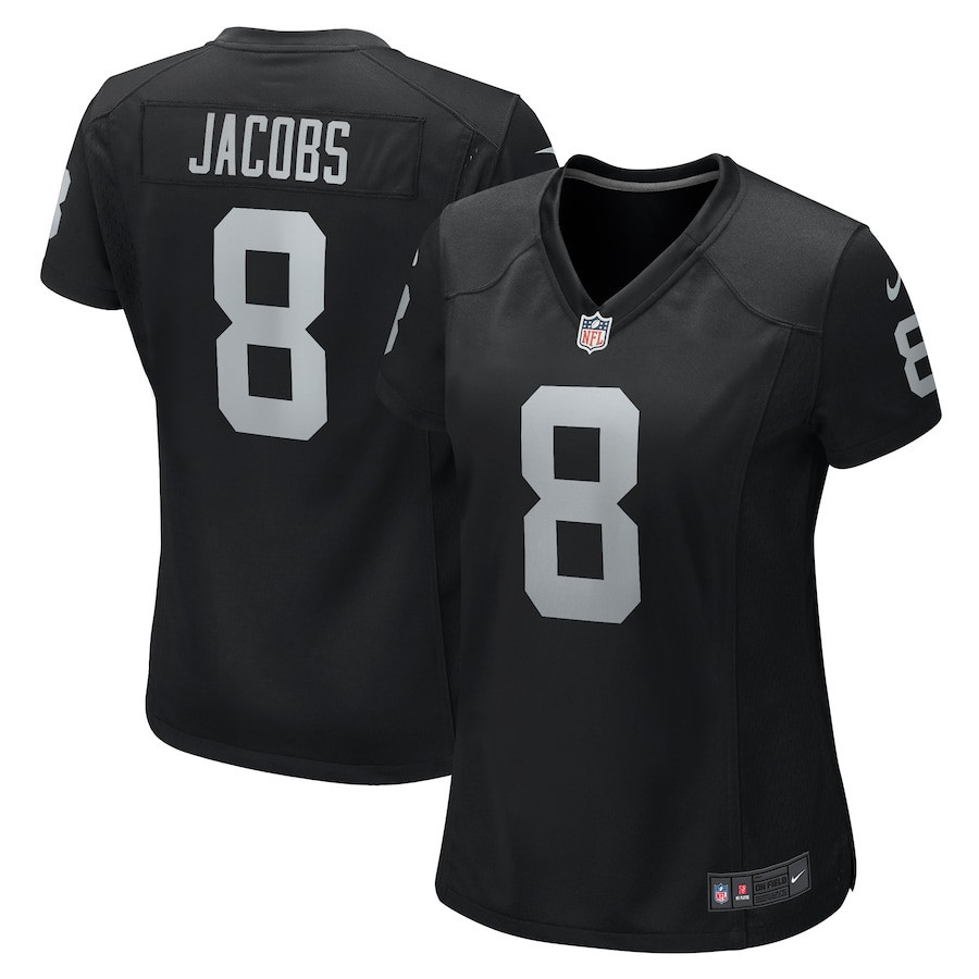 Josh Jacobs 8 Las Vegas Raiders Women Game Jersey - Black