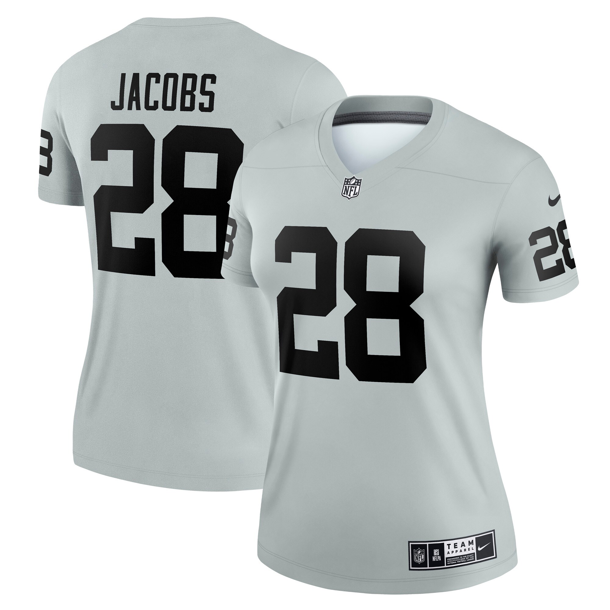 Josh Jacobs Las Vegas Raiders Women's Inverted Legend Jersey - Silver