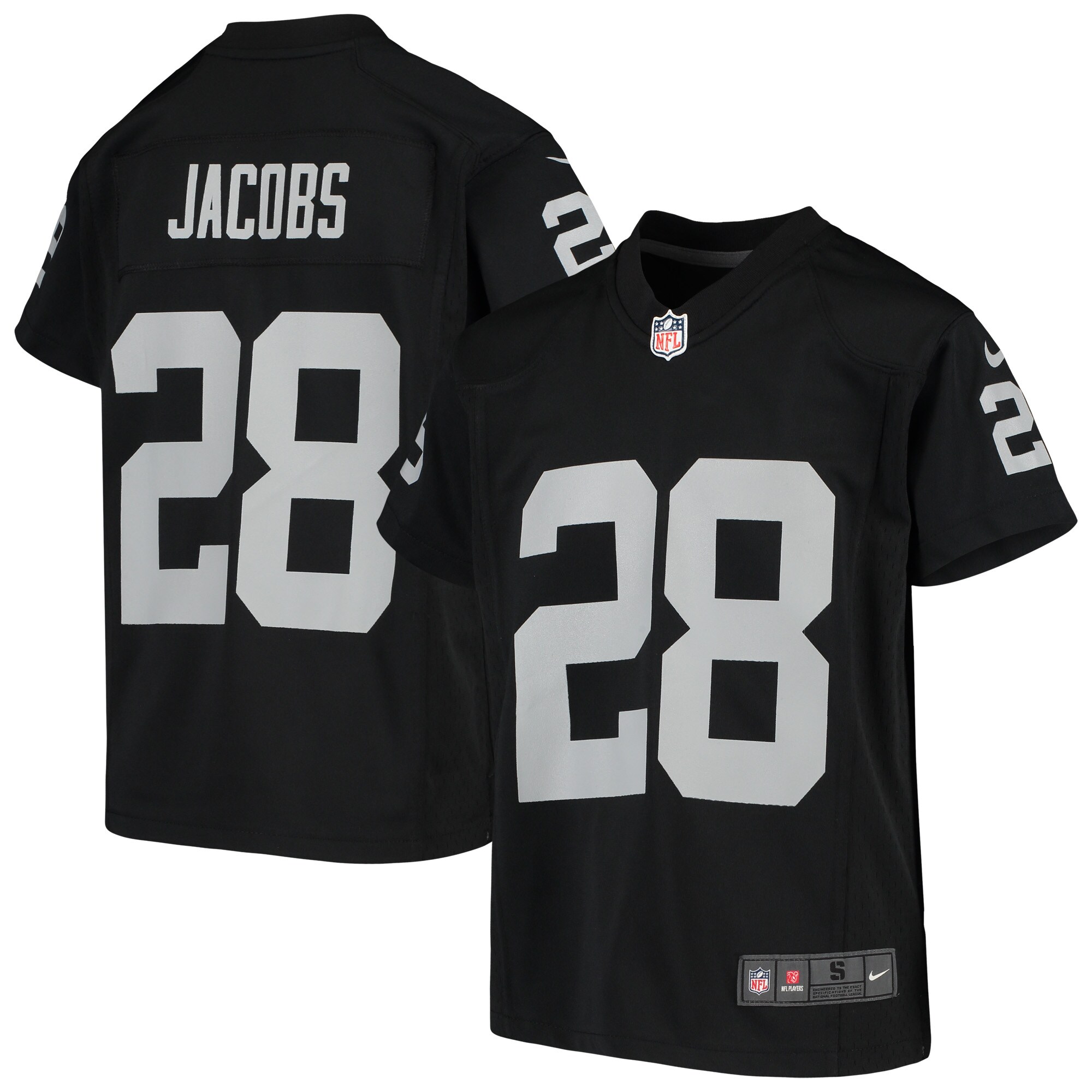 Josh Jacobs Las Vegas Raiders Youth Game Jersey - Black