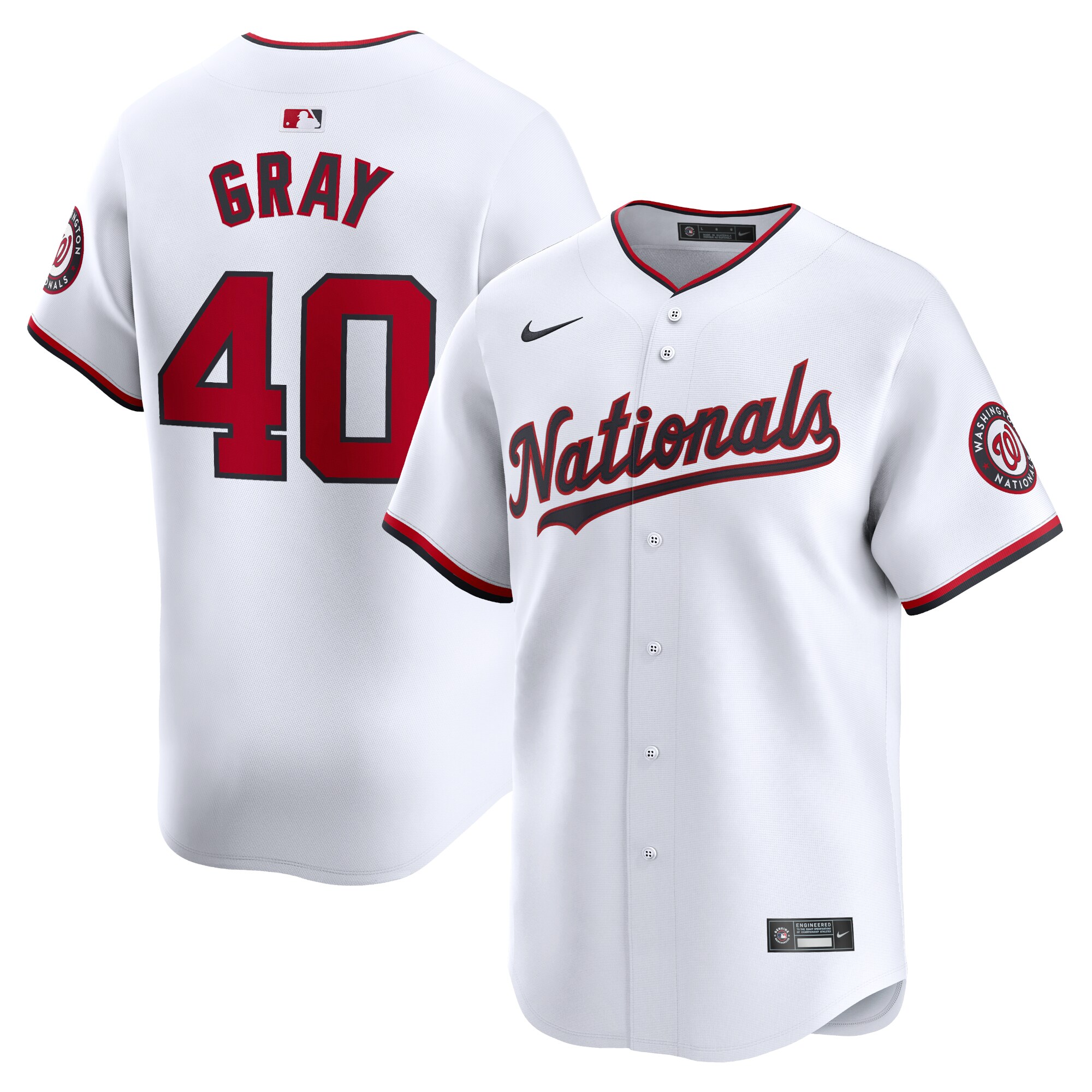 Josiah Gray Washington Nationals Home Limited Player Jersey - White