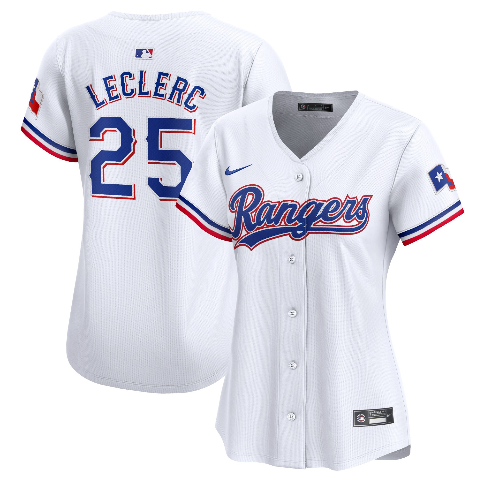 Jos\u00c3\u00a9 Leclerc Texas Rangers Women's Home Limited Player Jersey - White