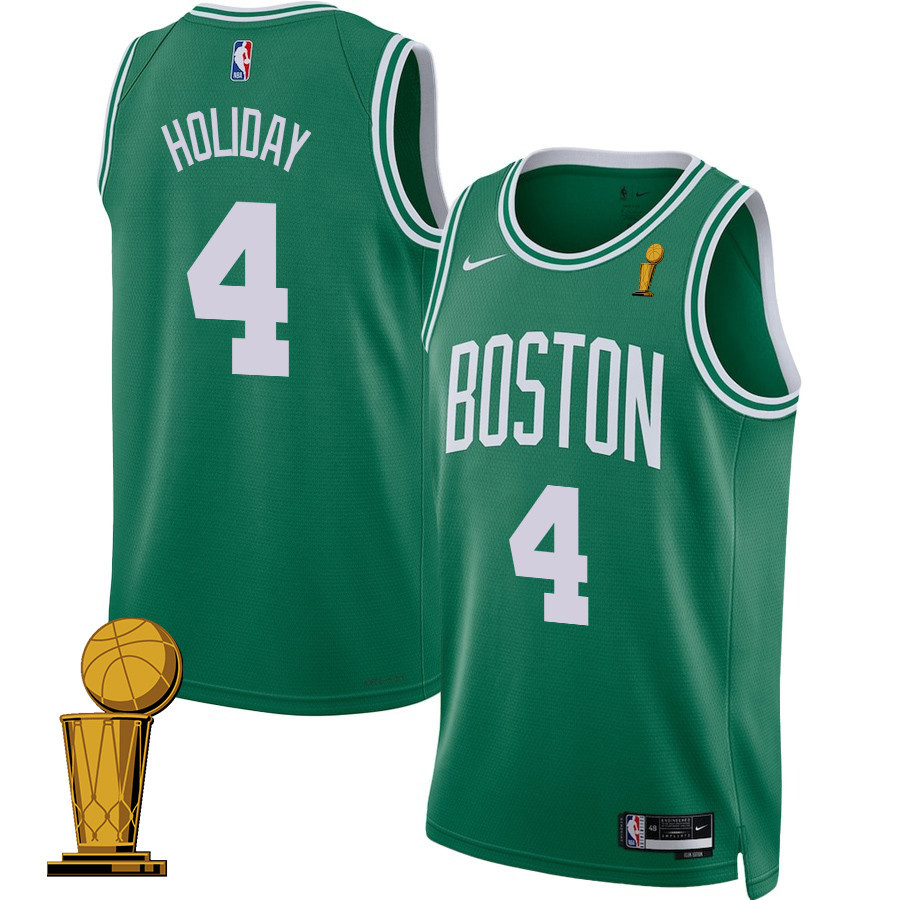 Jrue Holiday 4 Boston Celtics 2024 FINALS CHAMPIONS Jersey - Icon Edition - Kelly Green