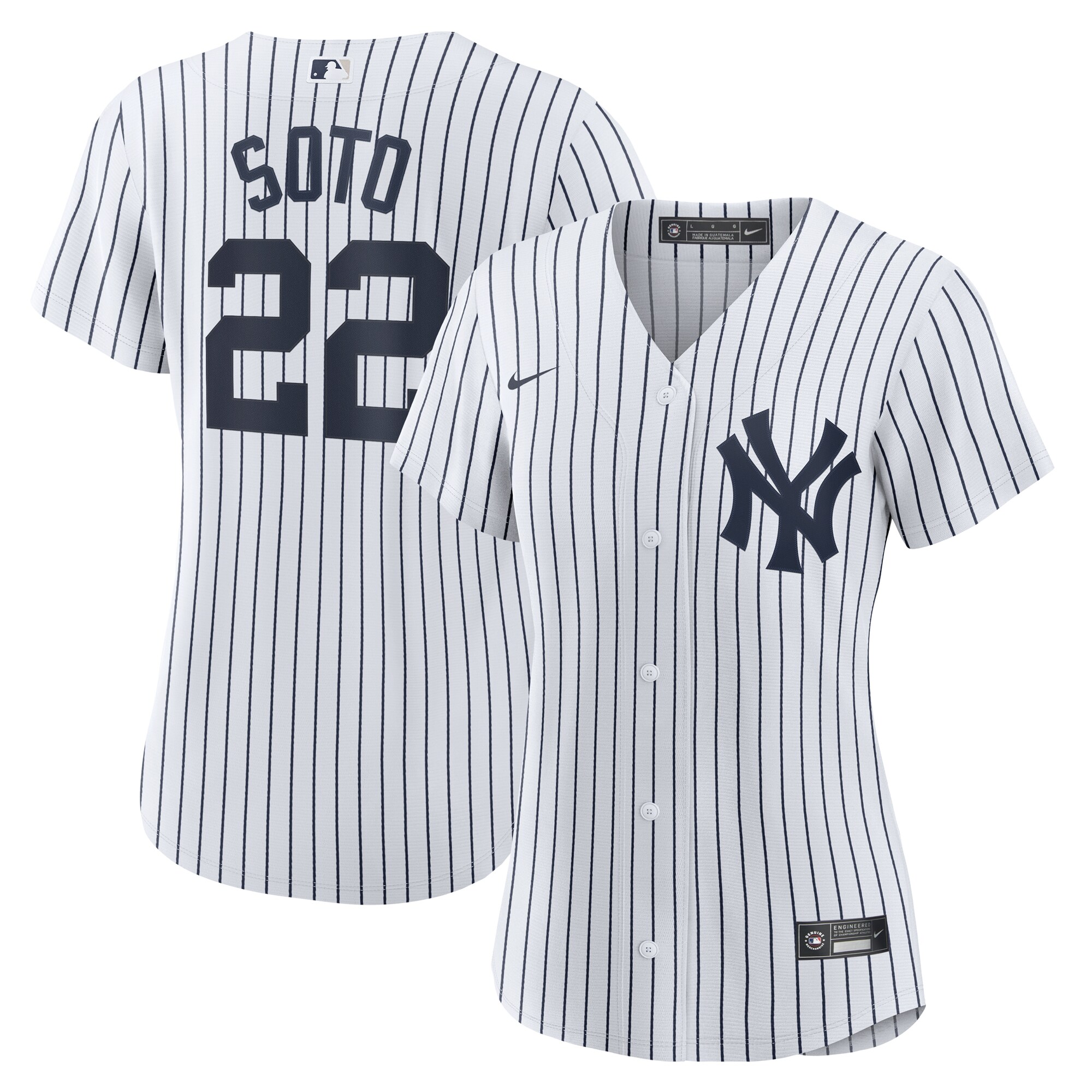 Juan Soto New York Yankees Women's Home Replica Player Jersey\u00c2\u00a0\u00e2\u20ac\u201c White